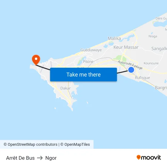 Arrêt De Bus to Ngor map