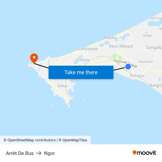 Arrêt De Bus to Ngor map