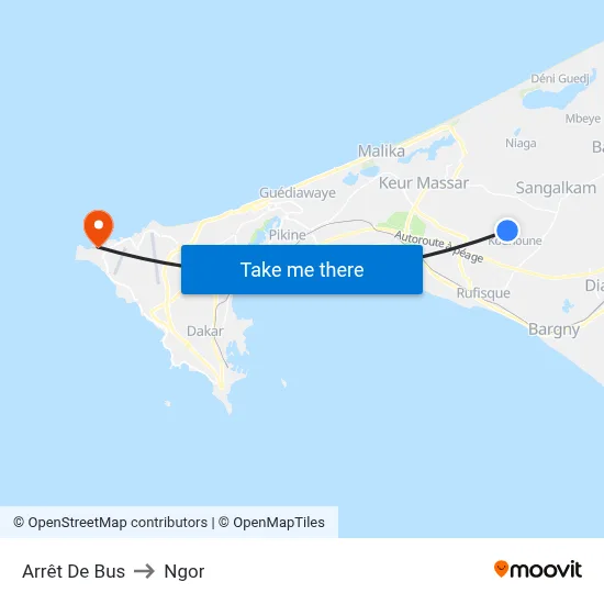 Arrêt De Bus to Ngor map