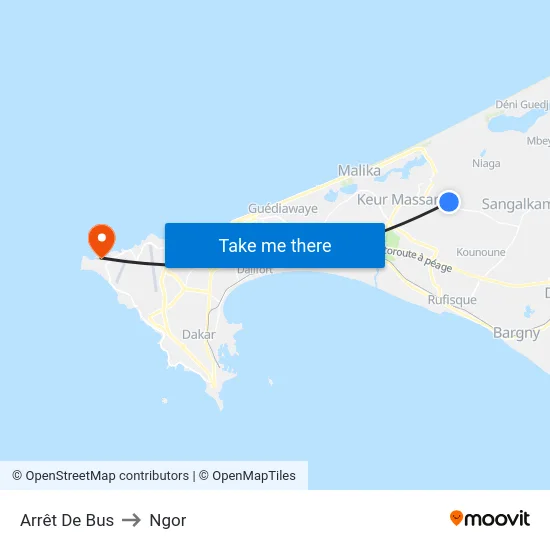 Arrêt De Bus to Ngor map