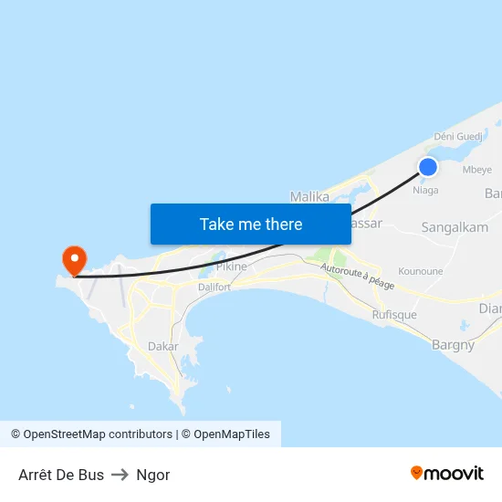 Arrêt De Bus to Ngor map
