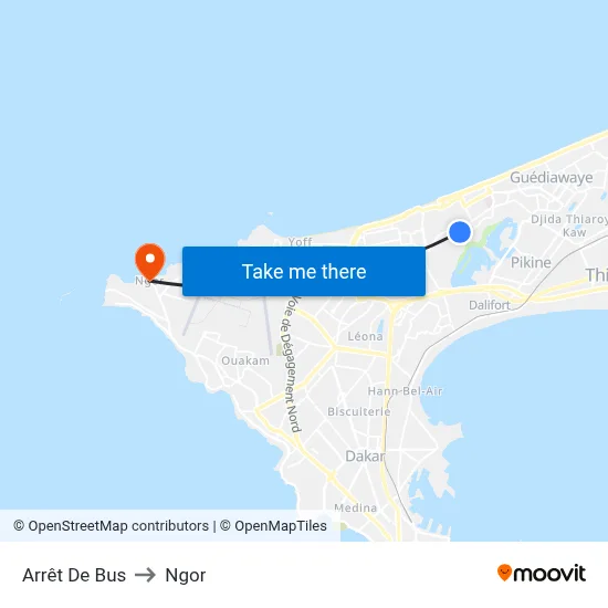 Arrêt De Bus to Ngor map