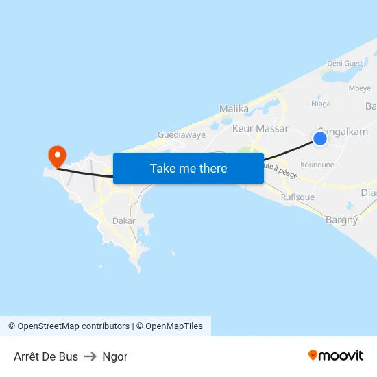 Arrêt De Bus to Ngor map