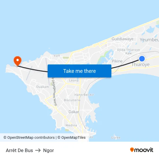 Arrêt De Bus to Ngor map