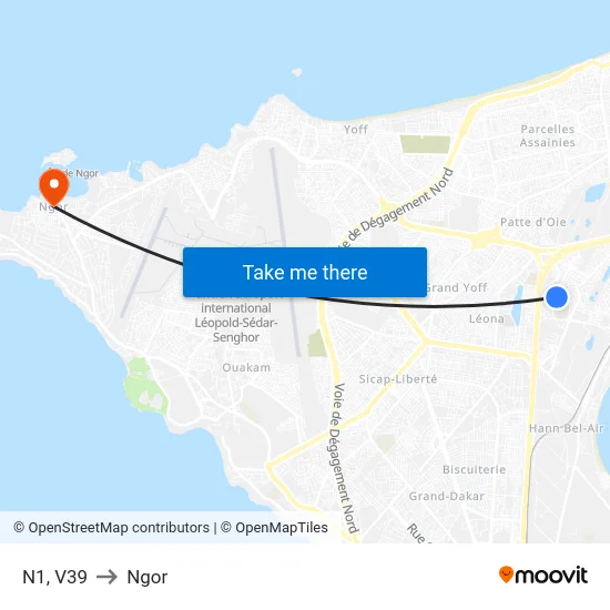 N1, V39 to Ngor map