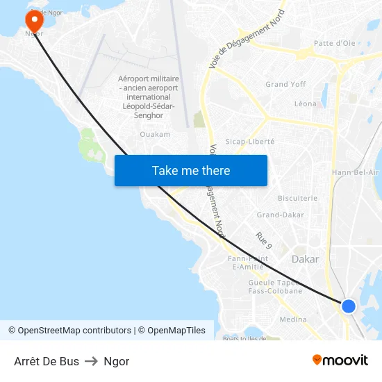 Arrêt De Bus to Ngor map