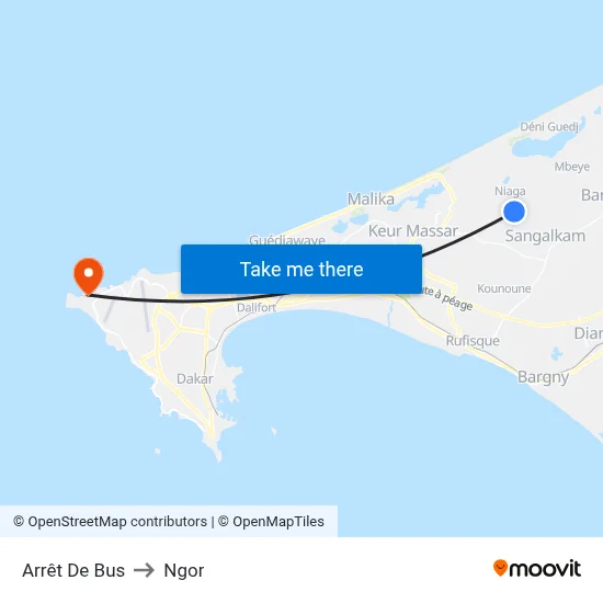 Arrêt De Bus to Ngor map