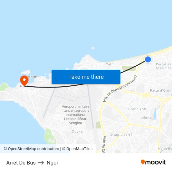 Arrêt De Bus to Ngor map