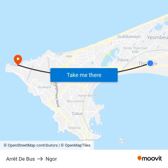 Arrêt De Bus to Ngor map
