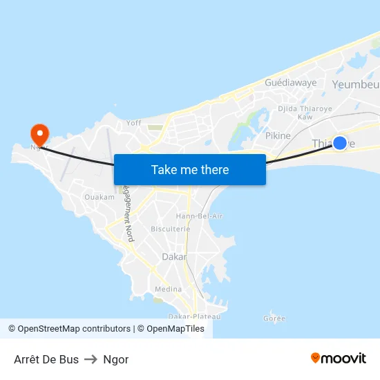 Arrêt De Bus to Ngor map