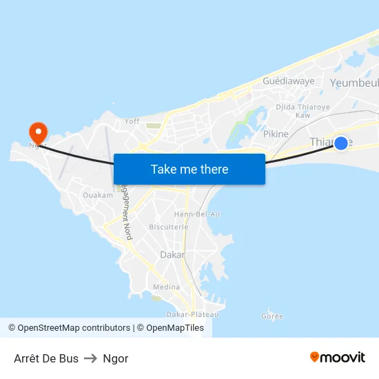 Arrêt De Bus to Ngor map
