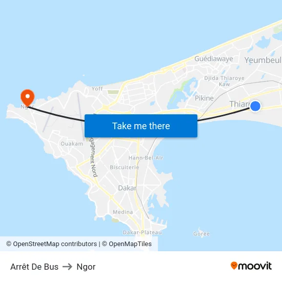 Arrêt De Bus to Ngor map