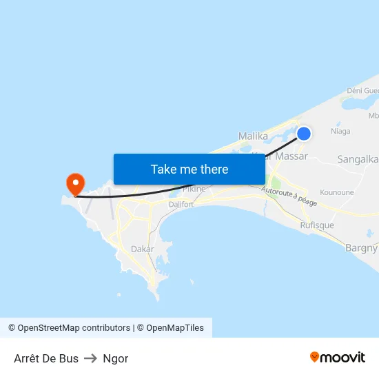 Arrêt De Bus to Ngor map