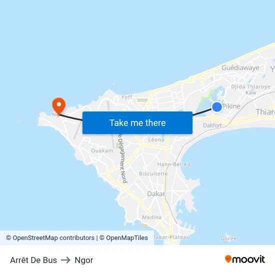 Arrêt De Bus to Ngor map