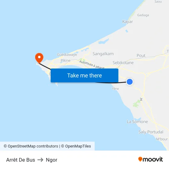 Arrêt De Bus to Ngor map