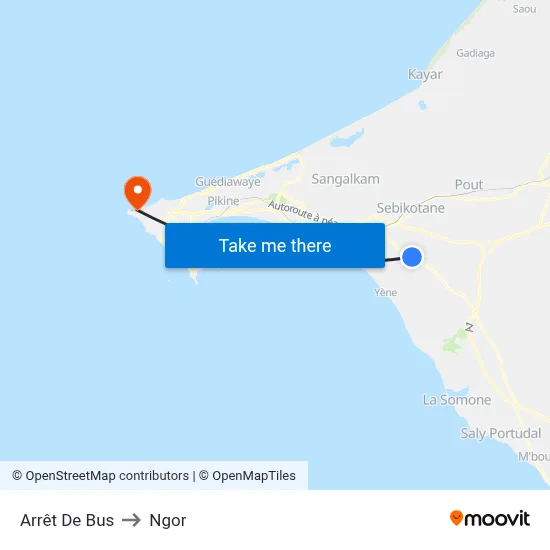 Arrêt De Bus to Ngor map