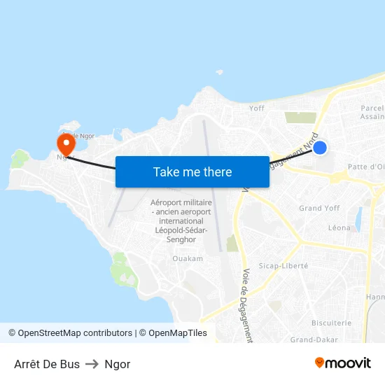 Arrêt De Bus to Ngor map