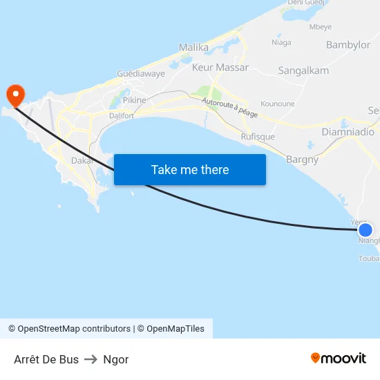 Arrêt De Bus to Ngor map