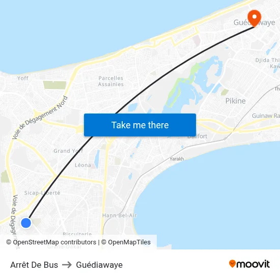 Arrêt De Bus to Guédiawaye map