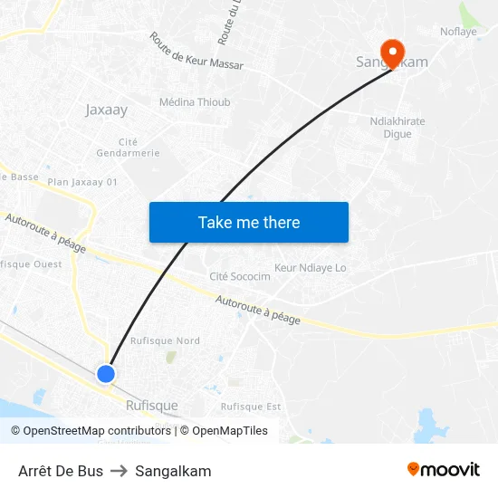 Arrêt De Bus to Sangalkam map