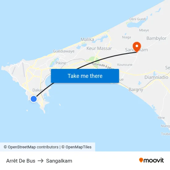 Arrêt De Bus to Sangalkam map