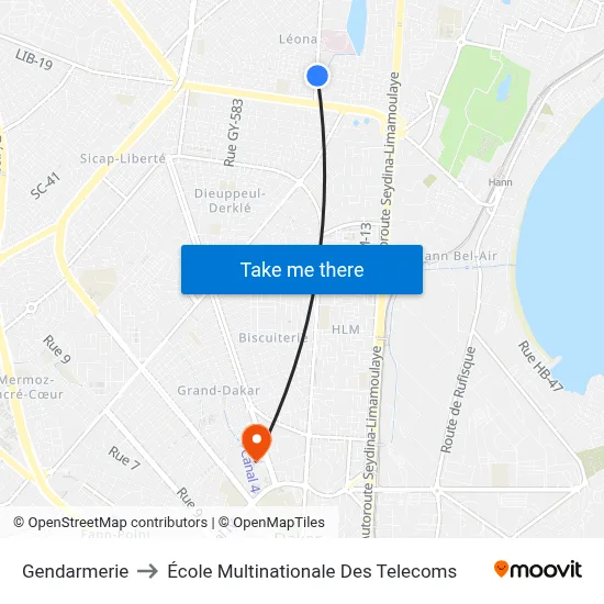 Gendarmerie to École Multinationale Des Telecoms map