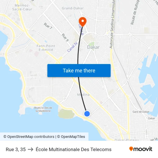 Rue 3, 35 to École Multinationale Des Telecoms map