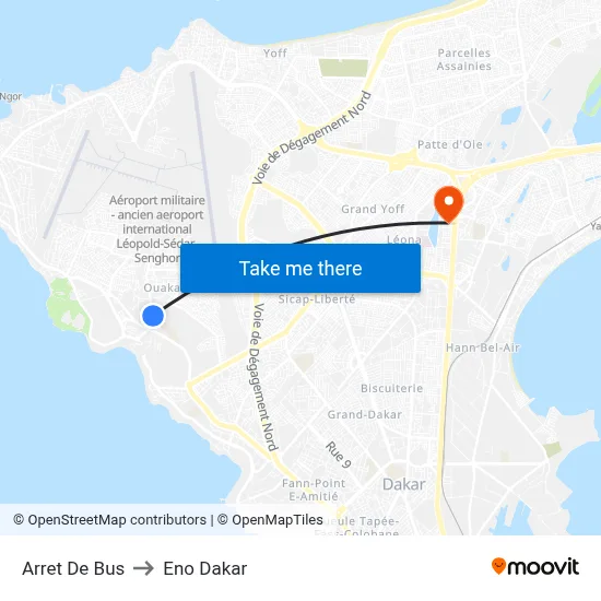 Arret De Bus to Eno Dakar map