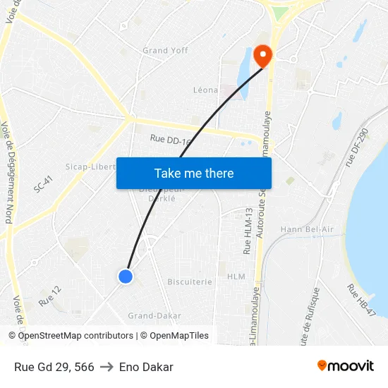 Rue Gd 29, 566 to Eno Dakar map