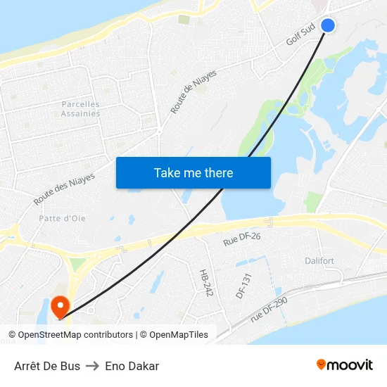 Arrêt De Bus to Eno Dakar map