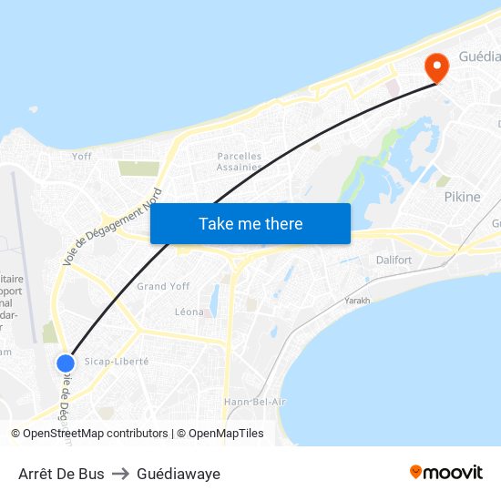 Arrêt De Bus to Guédiawaye map