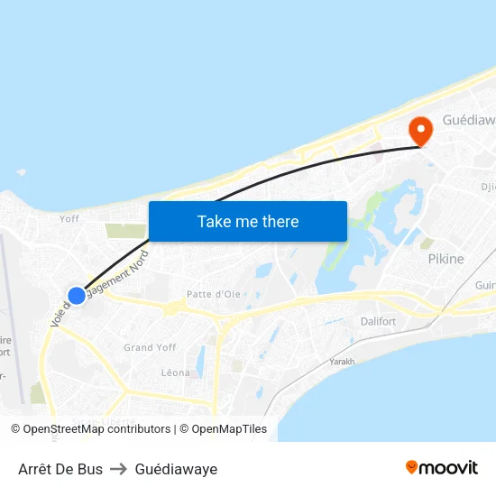 Arrêt De Bus to Guédiawaye map