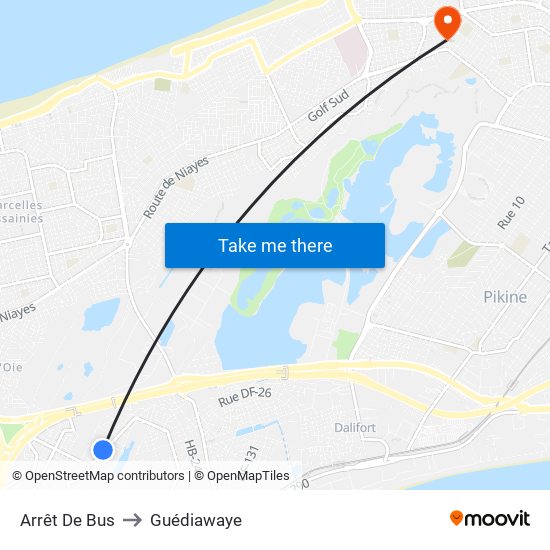 Arrêt De Bus to Guédiawaye map