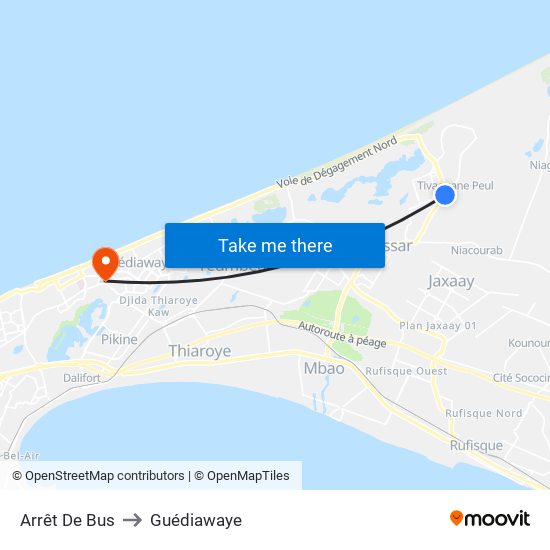 Arrêt De Bus to Guédiawaye map