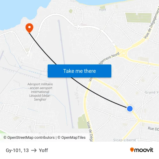 Gy-101, 13 to Yoff map