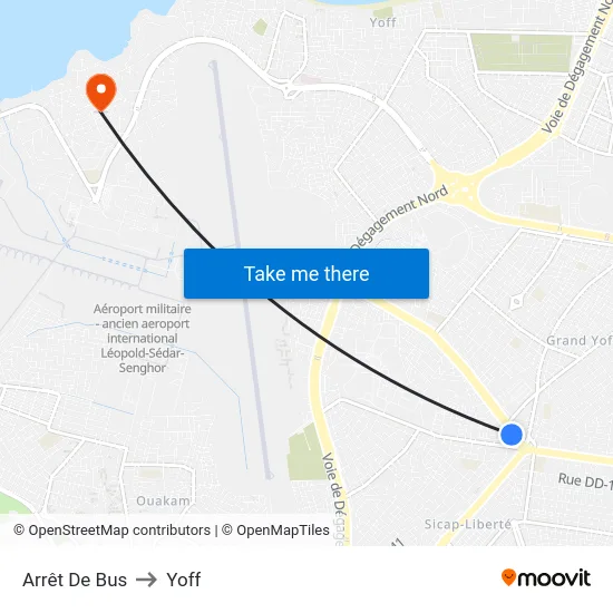 Arrêt De Bus to Yoff map