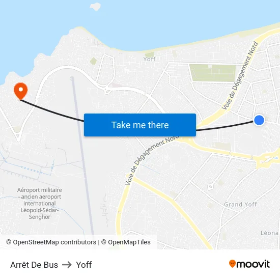 Arrêt De Bus to Yoff map