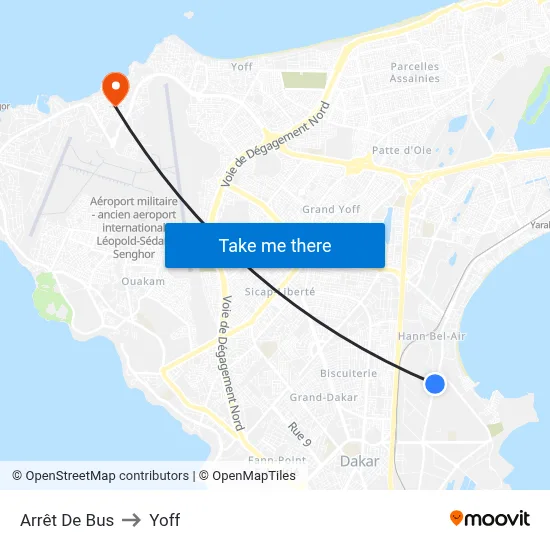 Arrêt De Bus to Yoff map