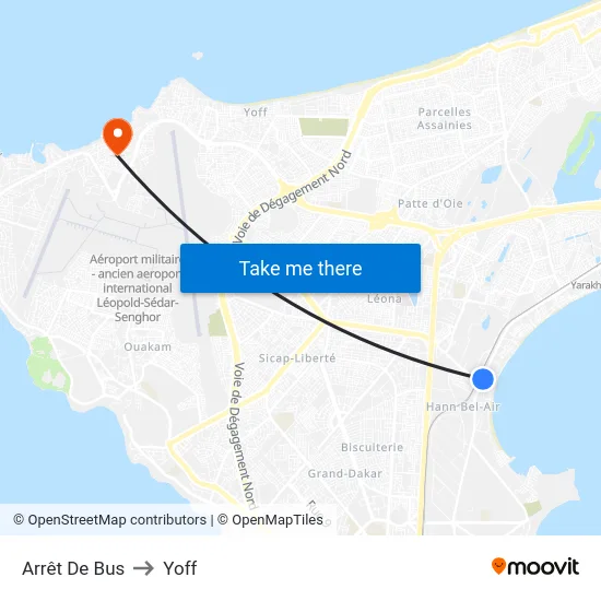 Arrêt De Bus to Yoff map