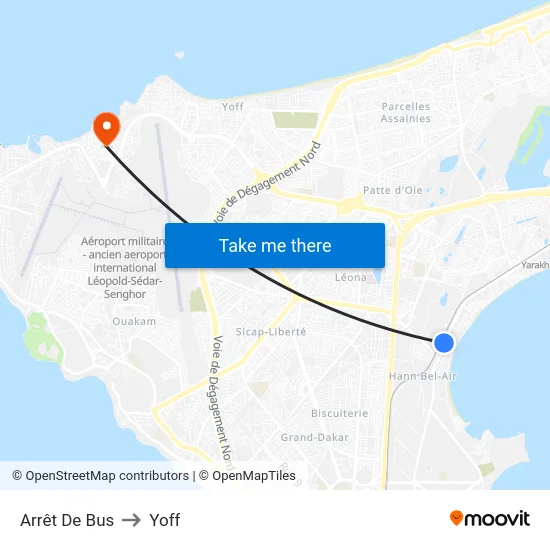 Arrêt De Bus to Yoff map
