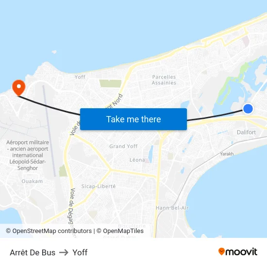 Arrêt De Bus to Yoff map