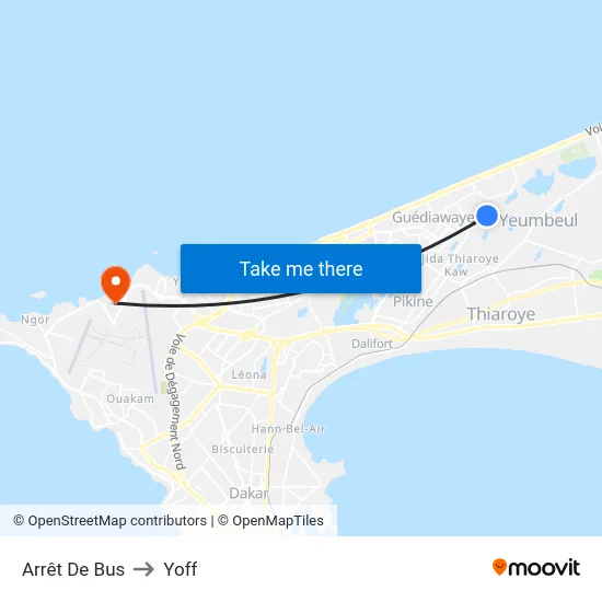 Arrêt De Bus to Yoff map