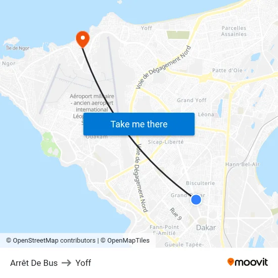 Arrêt De Bus to Yoff map