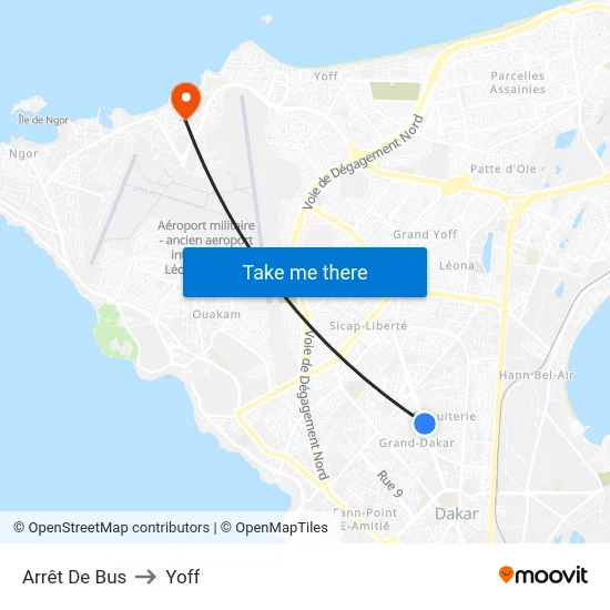 Arrêt De Bus to Yoff map