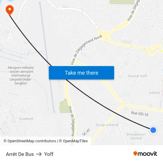 Arrêt De Bus to Yoff map