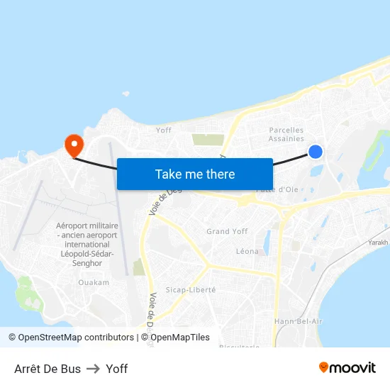 Arrêt De Bus to Yoff map