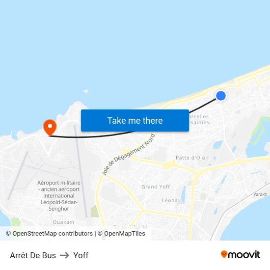 Arrêt De Bus to Yoff map