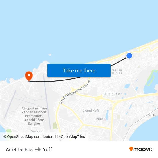 Arrêt De Bus to Yoff map