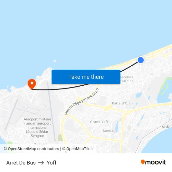 Arrêt De Bus to Yoff map