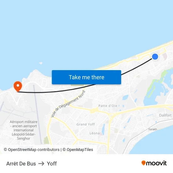 Arrêt De Bus to Yoff map